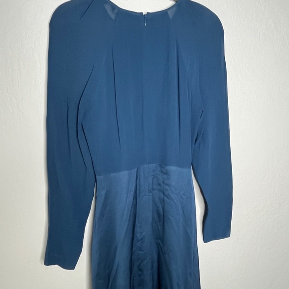 Club Monaco blue silk long sleeve dress size 4 - Picture 8 of 8